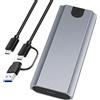 Case SSD M.2 Nvme Pcie USB C 3.2 Gen 2 10Gbps UASP, Adattatore SSD M2 Nvme per P