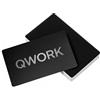 QWORK® 50 pezzi biglietti da visita alluminio, 86x54x0,22mm, per incisione laser, carte VIP e targhette nominative