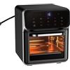 Generisch Friggitrice ad aria calda, forno combinato, 15 l, con 2 scomparti, per cucinare pizza, pollo, bistecche, patatine fritte