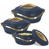 Milton - Set di 3 casseruole isolate con coperchio, 2,1/1,5/1 qt. Riscaldatore/raffreddatore per alimenti Hot Pot - Ciotola termica per servire zuppe/insalate - Contenitore per alimenti caldi in