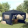 ZQQLVOO Tenda per feste, 3 x 4 m, blu, con copertura resistente ai raggi UV e all'acqua, telaio in acciaio stabile, pareti laterali con finestre e porta, per feste in giardino ed eventi all'aperto.