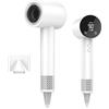 BAMCOO Phon Capelli Asciugacapelli Professionale Ionico 1500W per viaggio HD temperatura touch screen ionico 4 impostazioni di temperatura e 3 di velocità (Bianco)