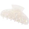 Ymhapp Fermaglio per capelli con artiglio bianco, antiscivolo, stile francese, clip per capelli a forte tenuta, grande clip per capelli in acrilico, accessori per lo styling dei capelli per donne e ragazze