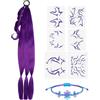 LEIMEND Set di Parrucca Viola Bambina per Cosplay Treccia Viola