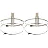 eletech Staffa per vaso espansione supporto a muro per vaso di espansione autoclave in acciaio inox per serbatoio acqua calda sanitaria fissaggio pressione membrana refrigerante (330mm 2 pc)
