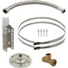 eletech Staffa per vaso espansione supporto a muro per vaso di espansione autoclave in acciaio inox per serbatoio acqua calda sanitaria fissaggio pressione membrana refrigerante (Kit Staffa 330mm)