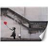 Feeby Carta Da Parati Banksy Arte Di Strada 300x210 cm grigio Murale Soggiorno Camera Da Letto Sala Ufficio Cucina Camera Dei Bambini Bambina E Palloncino