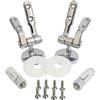 HYDRO HOME Kit Cerniere Copriwater in Metallo per Sedili in Legno - Universali, Regolabili - Cerniere per Copriwc Medium - alta compatibilità per sedili Wc in legno - comprende viti (Fissaggio dall'al)