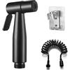 Guanici Spruzzatore Bidet Doccetta Bidet Set Doccia Bidet WC In Acciaio Inossidabile Doccetta per WC Bidet Idroscopino per WC per Doccia Bagno Igiene Carta Igienica Pannolini Pulizia (Nero)
