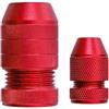 Minhe Set di 2 collari di arresto di profondità per trapano in lega di alluminio rosso limitatori regolabili per punte da trapano da 2-5 mm 6-11 mm con anello in nylon per attività di alesatura precise