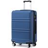 KONO Valigia Grande 85 cm Extra Large ABS+PC Leggero e Rigido con 4 Ruote 360°, Lucchetto TSA, Trolley da Stiva 32 kg Stiva (Marina Militare, 32)
