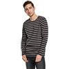 Urban Classics T-Shirt a Strisce, Asfalto/Nero, 4XL Uomo