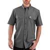 Carhartt Loose Chambray S/S Shirt, Camicia abbottonata Pratica da Lavoro Uomo, Nero, M