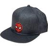 Marvel Comics - Cappello da Baseball da Uomo con Visiera Piatta, Ricamato/Stampato, Spiderman Nero, Taglia Unica