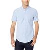 Amazon Essentials Camicia Oxford con Tasca a Maniche Corte Slim Uomo, Blu, L