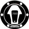Paraserbatoio.it Adesivo effetto 3D Protezione Paraserbatoio resinato compatibile con KTM 790 Adventure - Protezione tappo - Nero v2