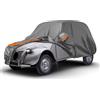 ZWPARTS Copriauto Adatto per Citroen Mehari 1968-1988, Grigio Garage | Impermeabile Completa Copertura con Porta con Cerniera per Protezione da Neve, Pioggia e Tutte Condizioni Atmosferiche
