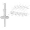 CGEAMDY 50 Pezzi Rivetti Ciechi Elementi Di Fissaggio, Rivetti Per Paraurti In Plastica, Auto Clip Per Modanature In Plastica, Paraurti Parafango Rivestimento In Plastica Modanatura Clip(Bianco)