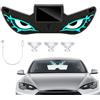 Sidaqi Luce Solare per Occhi da Diavolo per Finestrino Auto Wireless Dinamica Occhi da Demone Luce di Avvertimento USB Ricaricabile Occhi a LED per Auto SUV Camion Furgoni Parabrezza - 1PC