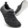 Sosenfer Pantofole morbide unisex - Pantofole fatte in casa antiscivolo, comode scarpe a piedi nudi per uomo e donna, per casa, bagno e hotel, 1220 Nero e Grigio fumetto, 46/47 EU