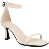 S8DOCFAF Sandali con tacco alto, da donna, con cinturino alla caviglia, comodi, da club, colore nero, bianco, beige, arancione, con tacco alto, taglia
