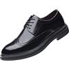 Kanggrei Scarpe Eleganti Oxford da Uomo con Lacci, Scarpe Derby con Punta brunita e Punta a Coda di Rondine, da Ballo(Nero,41 EU)
