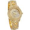 JewelryWe Orologio da Polso da Uomo, Orologio al Lavoro con Zircone Lucido, Colore Oro/Argento