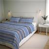 Italian Bed Linen Parure Copripiumino RIVER - Prodotto in Italia - Set Copripiumino Matrimoniale - Sacco 250x200 cm + Patella e 2 Federe 50x80 cm - Cotone 80% Fibre Miste 20% - Rio Blue