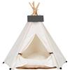 Scnbom Pet Teepee Tenda per cani e gatti Tipi Letto portatile con cuscino spesso per animali domestici fino a 9,1 kg