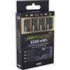 VERICO LoopEnergy Pro AA 3330 - Batteria ricaricabile USB-C AA 1,5 V, 3330 mWh (2220 mAh), ricarica rapida tramite connettore USB-C in circa 2 ore, confezione da 4 AA, 1 cavo USB da -A a 4 USB-C
