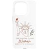 Maglietta Con Bandiera Americana Donna D Custodia per iPhone 15 Pro Femminismo T Shirt Donna American USA Ragazze Bandiera