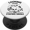 Vintage Y2K Sarcastic Staying Single Aes Sembra affilato e rimanere single retrò anti San Valentino PopSockets PopGrip Adesivo