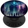 PM-Artistic Mistico pianeta alieno un viaggio futuristico PopSockets PopGrip Adesivo