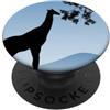 Safari Print Apparel Motivo safari notturno con giraffa illuminata di luna, per amanti degli animali PopSockets PopGrip Adesivo