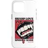 Goth Vampire Pop Art Dark Romance Horror Custodia per iPhone 16 Pro Max Sharp Amore Vampiro Zanne Labbra Gotico Halloween Spooky Babe