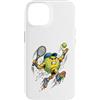 Athletic Sport Graphics Colorful Court A Custodia per iPhone 14 Top Spin Tennis Ball Ice Cream Drip Rainbow Racket Colorful