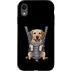 Labrador Retriever Puppy Lover PS Custodia per iPhone XR Divertente cucciolo di Labrador Retriever in un marsupio per gli amanti dei cani
