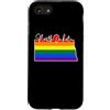 North Dakota Map USA State Rainbow Pride Custodia per iPhone SE (2020) / 7/8 North Dakota Mappa USA Stato Arcobaleno Flag Orgoglio