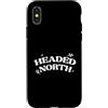 Northern Adventure Co Custodia per iPhone X/XS Headed North Adventure Travel Nature Design