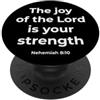 Bible Verse Nehemiah 8:10 Tees Apparel La gioia del Signore Bibbia Scrittura Neemia 8:10 PopSockets PopGrip Adesivo