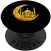 Eid Mubarak Religious Stained Glass Art Ramadan Simbolo Islamico Luna Mezzaluna Islam Moschea Musulmano PopSockets PopGrip Adesivo