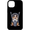 Australian Shepherd Puppy Lover PS Custodia per iPhone 13 Divertente cucciolo di pastore australiano in un marsupio. amante dei cani
