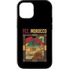 Fez Travel Art Studio Custodia per iPhone 12/12 Pro Grafico di viaggio della medina storica della bandiera del Marocco Fez