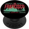 San Francisco Travel Tees Design retrò di San Francisco dal 1776 Skyline Travel Design PopSockets PopGrip Adesivo