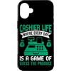 Cashier Life Day Game Guess Produce Regi Custodia per iPhone 16 Plus Cassiere Vita Dove Ogni Giorno È Un Gioco Di Indovina I Prodotti