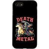 EduEly Studio Shop - Officially Licensed Custodia per iPhone SE (2020) / 7/8 Death Metal Reaper su Unicorno Arcobaleno Carino Sarcastico EduEly