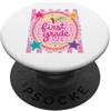 First Grade Charm Studente di prima elementare Back To School Apple Stars PopSockets PopGrip Adesivo