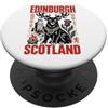 Wholesome Sketch Co Edimburgo Scozia Stag Guardian Celtic Travel Art PopSockets PopGrip Adesivo