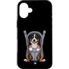 Bernese Mountain Puppy Lover PS Custodia per iPhone 16 Plus Divertente cucciolo di montagna bernese in un marsupio. amante dei cani