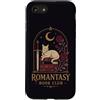 Romantic Fantasy Readers Romantasy Book Custodia per iPhone SE (2020) / 7/8 Moonlit Romantasy Book Club Reader Cat and Roses Vibe